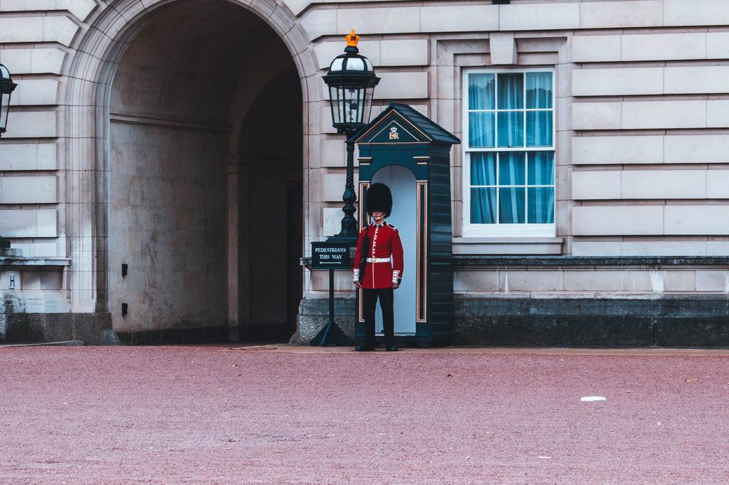 Welsh Guards devant Buckingham Palace à Londres